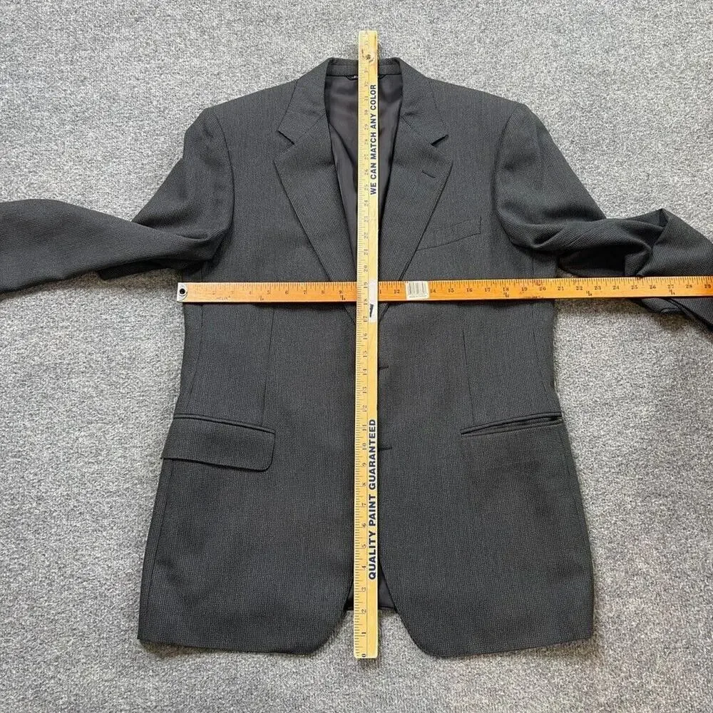 Canali Blazer Mens 42 Graphite Grey Wool 2 Button Notch Lapel Jacket‎ Made Italy
